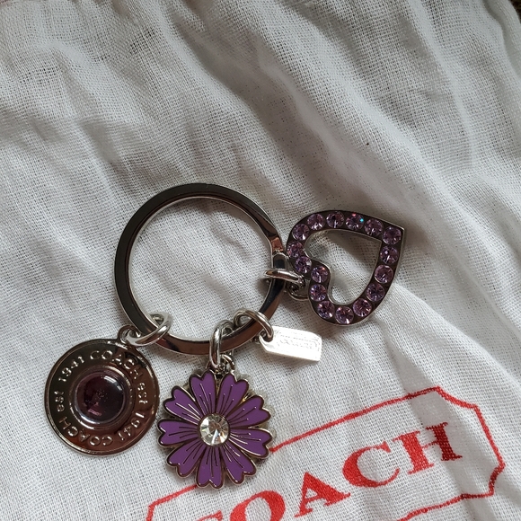 Coach heart and purple jewels Keychain - Picture 3 of 3